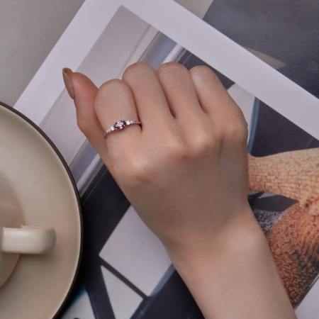 Inel argint elegant cu zirconii [2]