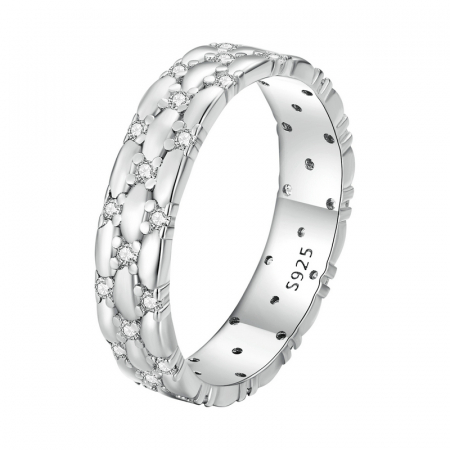 Inel argint elegant cu zirconii [1]