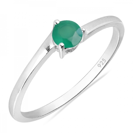 Inel argint Elinor, 925, cu agat verde - IVA0026 [0]