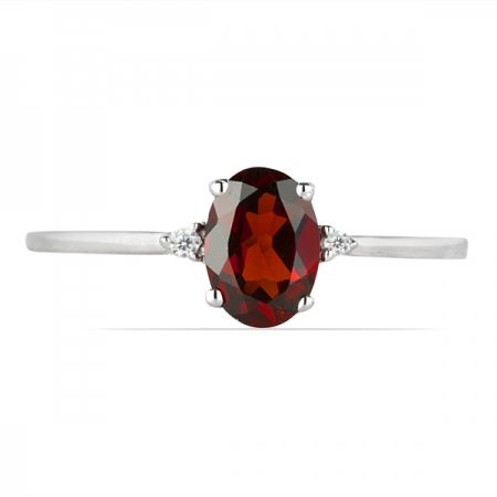 Inel argint Elisabeta, 925, cu granat si zirconiu alb - IVA0044 [1]