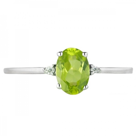 Inel argint Elisabeta, 925, cu peridot si zirconiu alb - IVA0042 [1]