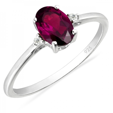 Inel argint Elisabeta, 925, cu rodolit si zirconiu alb - IVA0043 [0]