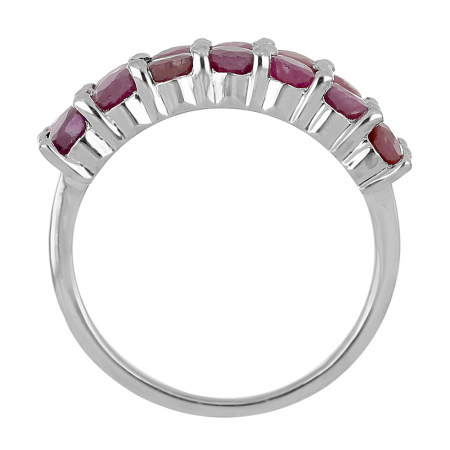 Inel argint Eternity cu 2 randuri de pietre de rubin - IVA0102 [3]