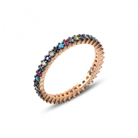 Inel argint Eternity cu un rand de zirconii mixte [1]