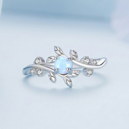 Inel argint floare de opal [2]