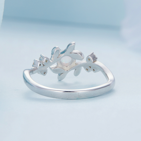 Inel argint floare de opal [3]