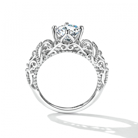 Inel argint floral cu zirconiu [4]