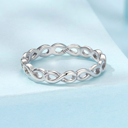 Inel argint infinit [9]