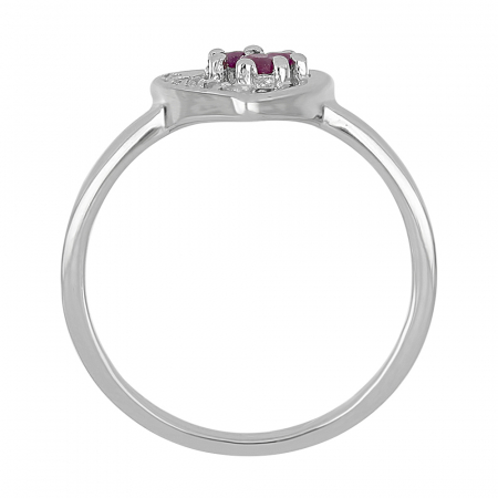 Inel argint inima cu 3 pietre de rubin - IVA0108 [3]