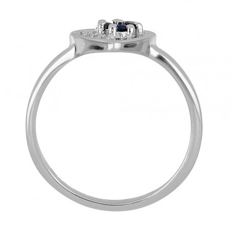 Inel argint inima cu 3 pietre de safir - IVA0106 [4]