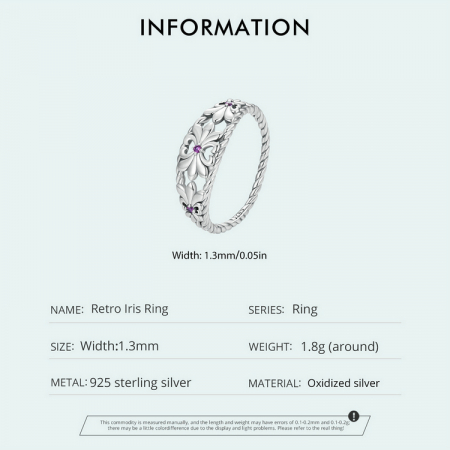 Inel argint iris [10]