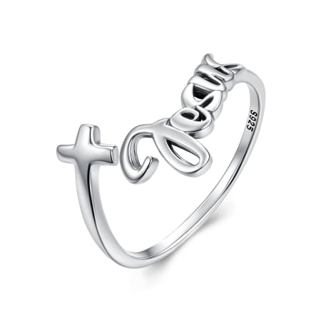 Inel argint Jesus Cross