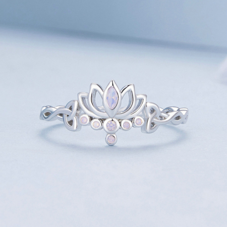 Inel argint lotus [5]