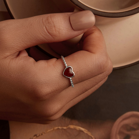 Inel argint Love cu agat [7]