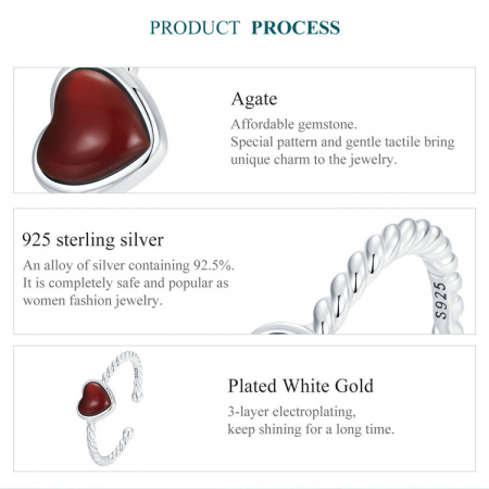 Inel argint Love cu agat [8]