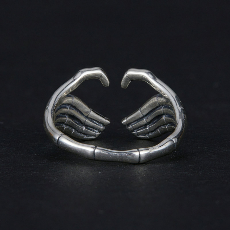 Inel argint mana schelet, reglabil [7]