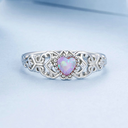 Inel argint opal roz [2]