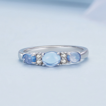 Inel argint pietre albastre [3]