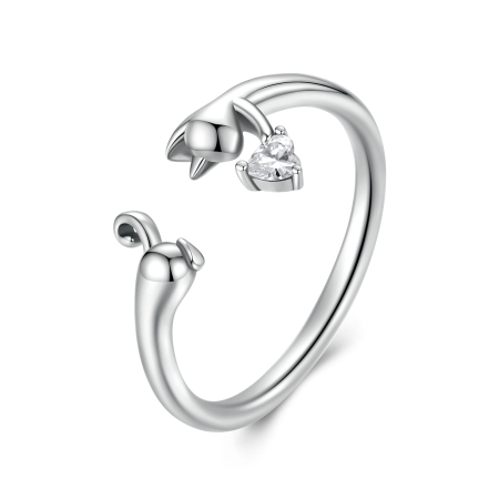 Inel argint pisicuta