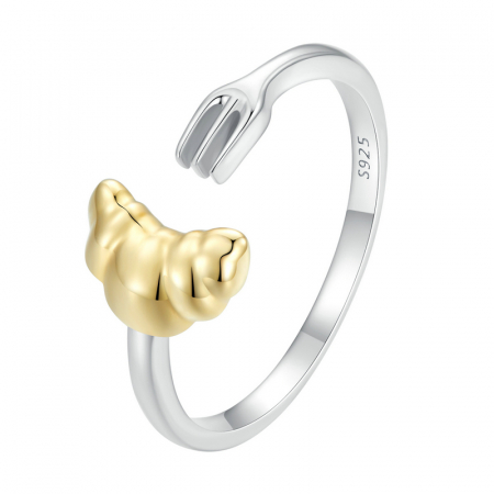 Inel argint reglabil cu croissant [8]