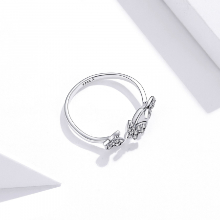 Inel argint reglabil cu fluturasi [1]