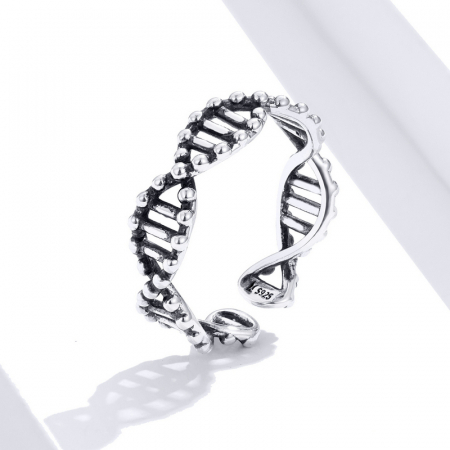 Inel argint reglabil cu lantul ADN [4]