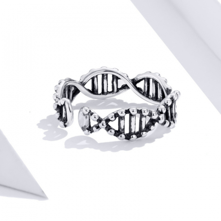 Inel argint reglabil cu lantul ADN [2]