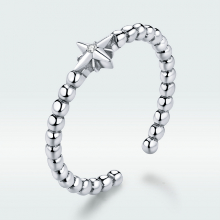 Inel argint reglabil cu steluta si zirconiu [7]