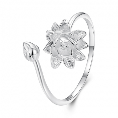 Inel argint reglabil floare de lotus [3]