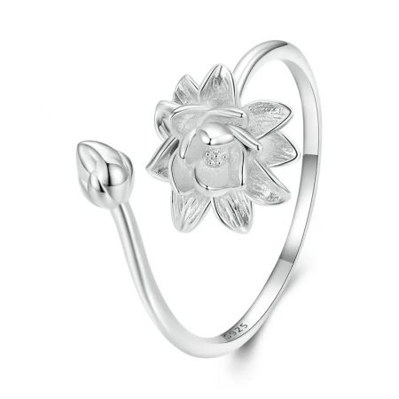 Inel argint reglabil floare de lotus [6]