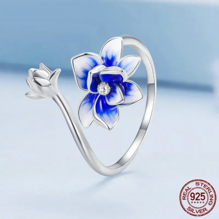 Inel argint reglabil floare de lotus [2]