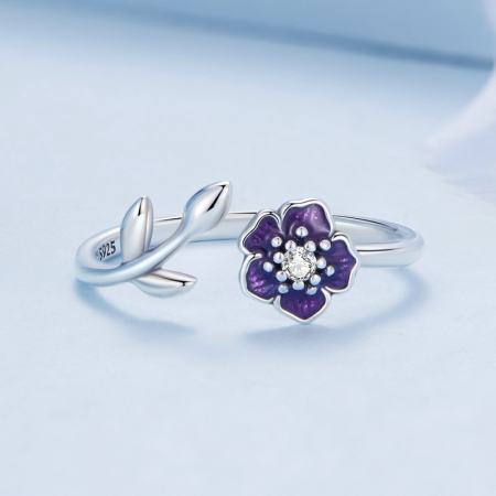 Inel argint reglabil floral [2]