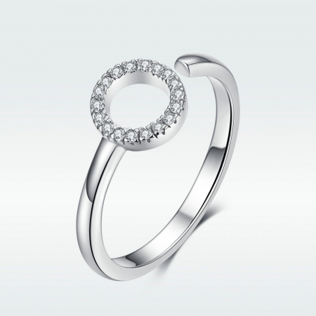 Inel argint reglabil geometric placat cu rodiu [1]