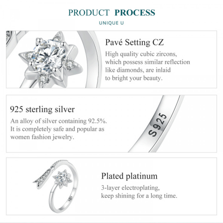 Inel argint reglabil steaua cazatoare [9]