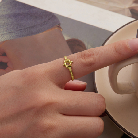 Inel argint Steaua lui David [4]