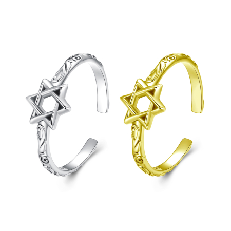 Inel argint Steaua lui David [15]