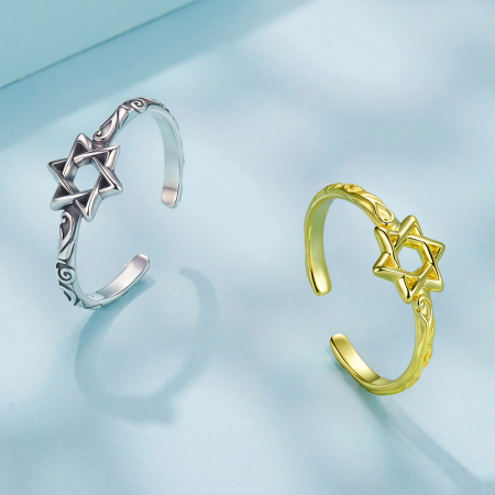 Inel argint Steaua lui David [9]