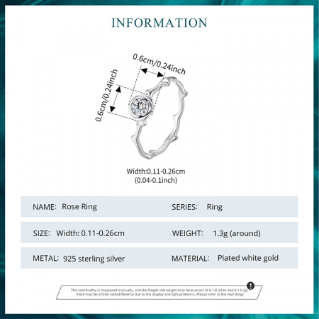 Inel argint trandafir [12]