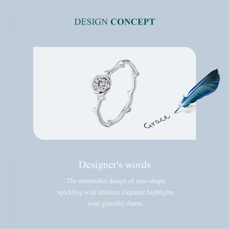 Inel argint trandafir [10]