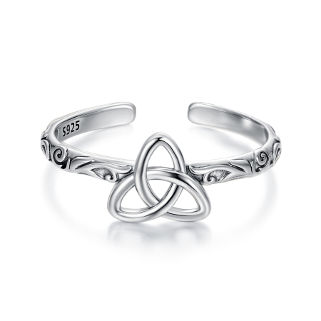 Inel argint vintage cu nod celtic