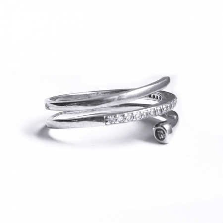 Inel elegant din argint 925 cu zirconii [0]