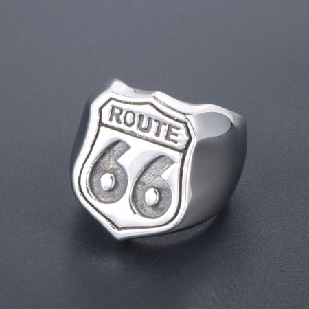 Inel inox biker Route 66 [4]