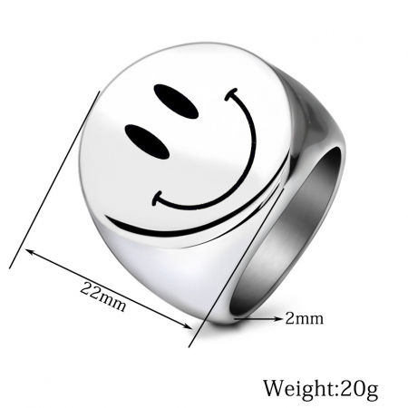 Inel inox Smiley [4]