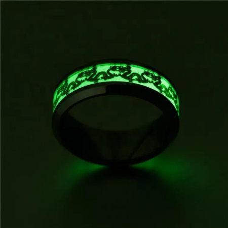 Inel fluorescent din inox cu Dragoni [1]