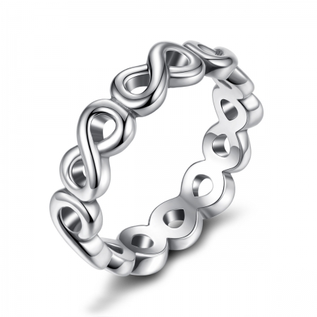 Inel placat cu argint cu simbolul infinit IST0004 [0]