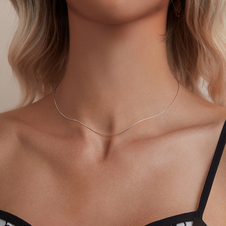 Lant argint 0,8 mm sarpe ajustabil [1]