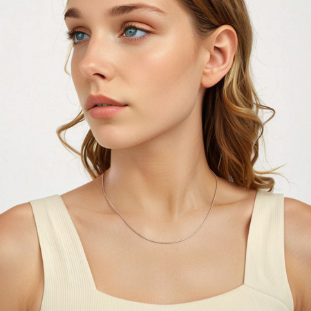 Lant argint sarpe 1 mm ajustabil [2]