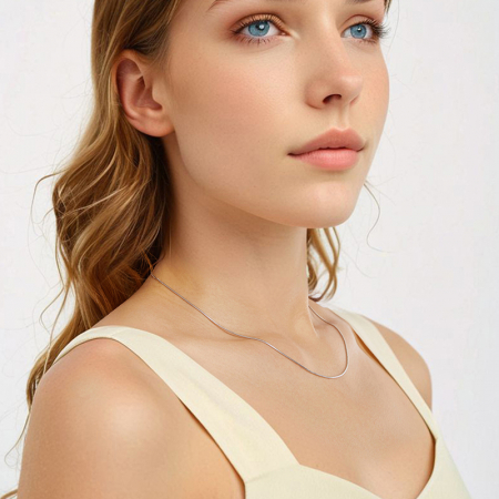 Lant argint 0,8 mm sarpe ajustabil [5]