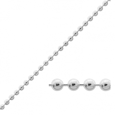 Lant argint 925 model militar 3 mm cu bilute army 82,5 cm, Rona [2]