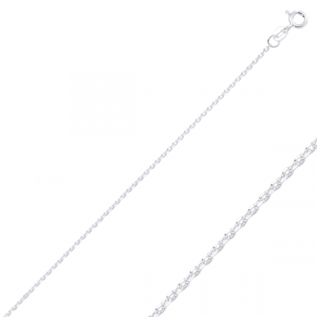 Lant argint 925 Forzentina, Latime: 1,3 mm placat cu rodiu - LTU0023 [1]
